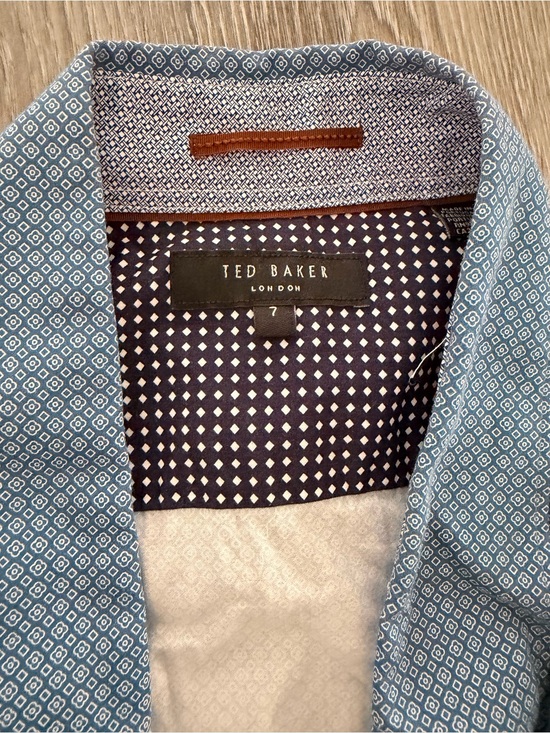 Ted Baker Other - Ted Baker Blue Geometric Print Dress Shirt